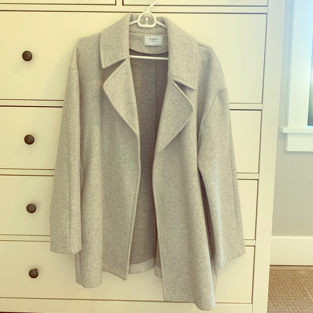 Zara Basic Gray Peacoat